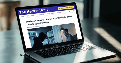 Hacker News: Lazarus Group uses fake coding tests to spread malware