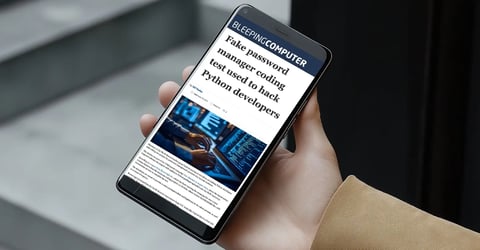 Bleeping Computer: Fake password manager coding test used to hack Python developers