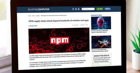 BleepingComputer: NPM supply-chain attack impacts hundreds of websites and apps