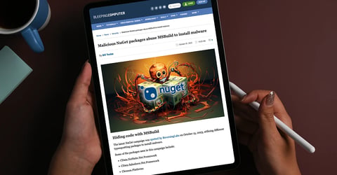 Bleeping Computer: Malicious NuGet packages abuse MSBuild to install malware