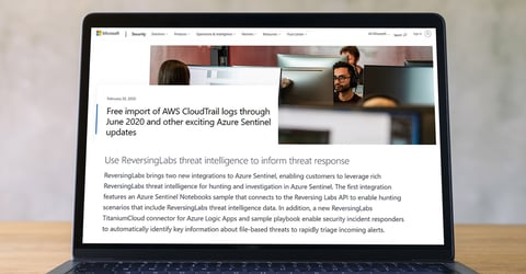 Microsoft Recognizes ReversingLabs for its Qualified MISA (Microsoft Intelligent Security Association) Integration