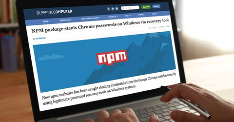 Bleeping Computer: NPM package steals Chrome passwords on Windows via recovery tool