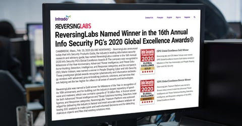 Newswire: ReversingLabs Named Winner in the 16th Annual Info Security PG’s 2020 Global Excellence Awards®