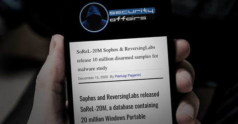 Security Affairs: SoReL-20M Sophos & ReversingLabs release 10 million disarmed samples for malware study